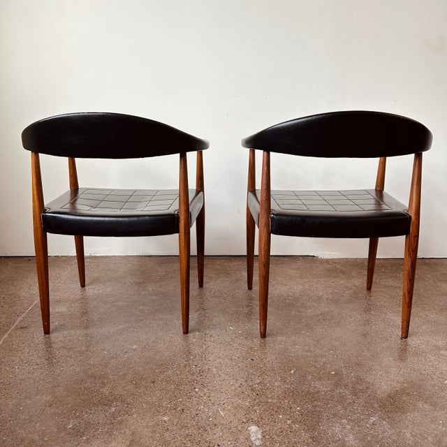 Wood Ilmari Lappalainen for Asko Barrelback Arm Chairs - Made in Finland -Rare For Sale - Image 7 of 11