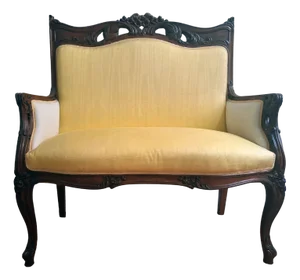 Art Nouveau Brown Bench