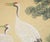 "Cranes and the Big Pine Tree", Showa Era Japanese Silk Scroll Painting For Sale - Image 11 of 17
