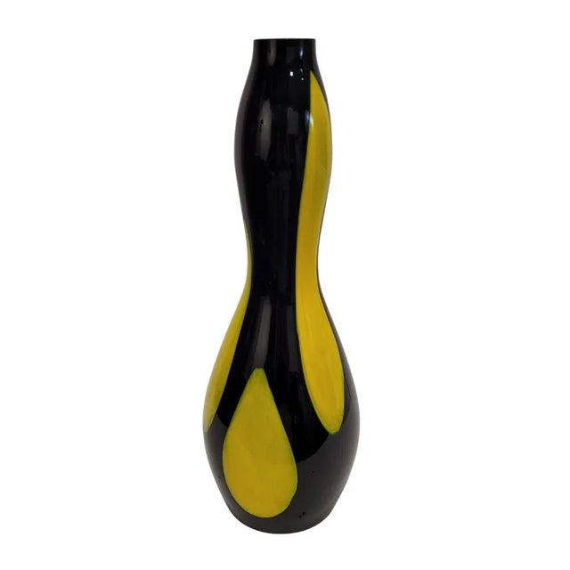 Black and Yellow Blown Glass Vase, 1970s – Italy Material: Blown glass Period: 1970s Country of Origin: Italy Good...