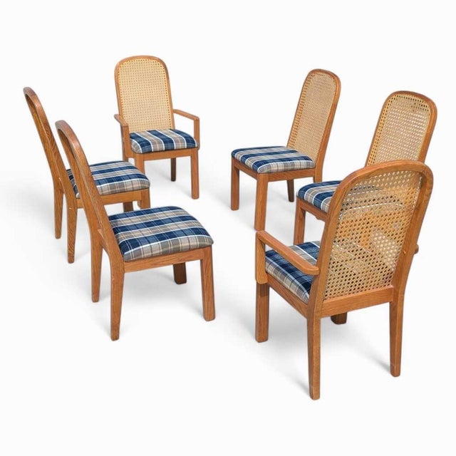 Postmodern Cane Back Dining Chairs by Douglas, Set of 6, 1980s For Sale - Image 16 of 18