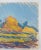Modern 20th Century American Impressionist Fauvist Gouache Watercolor Painting of Haystacks For Sale - Image 3 of 6