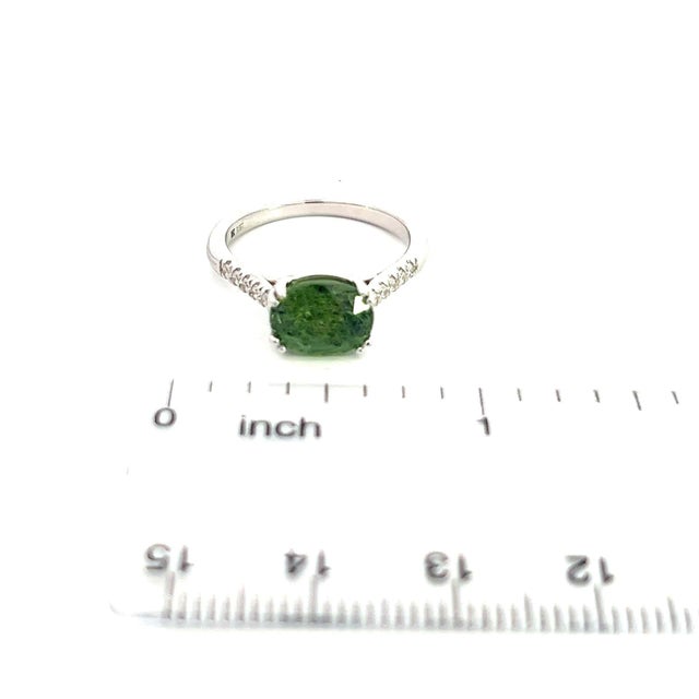 Natural Sapphire Diamond Ring 6.5 14k WG 2.89 TCW Certified For Sale - Image 14 of 18
