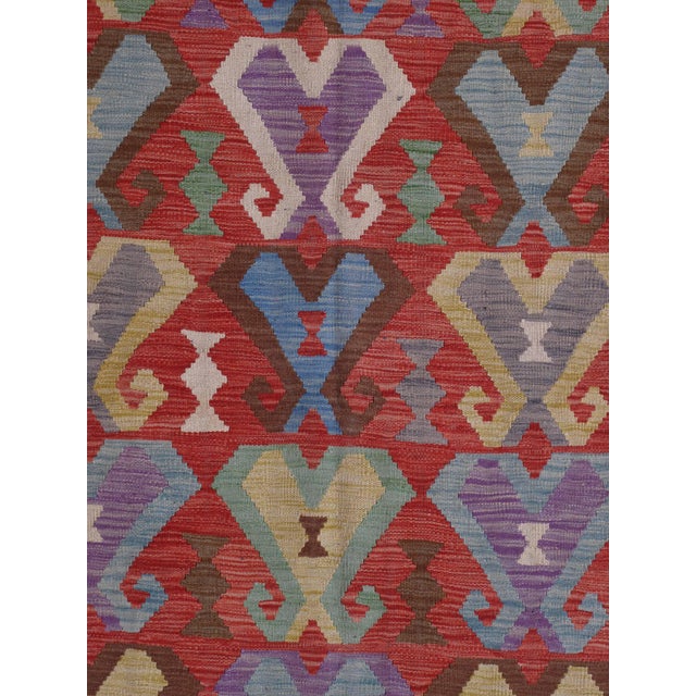 Tribal Handwoven Tribal Kilim Rug 6'7" X 9'10" For Sale - Image 3 of 5