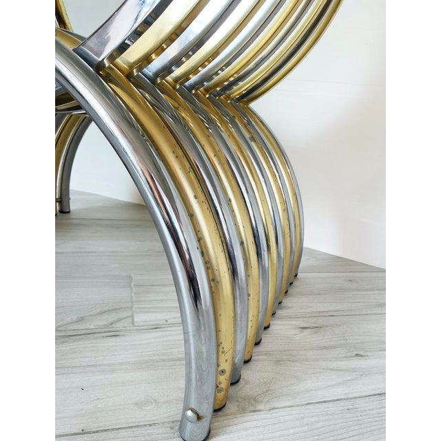 Vintage Dining Table in Brass and Glass, 1970 For Sale - Image 9 of 18