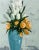 “The Blue Vase” Original Floral Still Life Painting by Linda McDonough For Sale