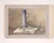 Serene and delicate still life by unknown artist "S. A." (likely French). A blue pitcher stands proud above an open book,...