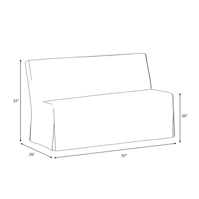 Transitional Stoffer Home x Cloth & Company Slipcover for Lindy Dining Banquette in Bird Toile Olive For Sale - Image 3 of 7