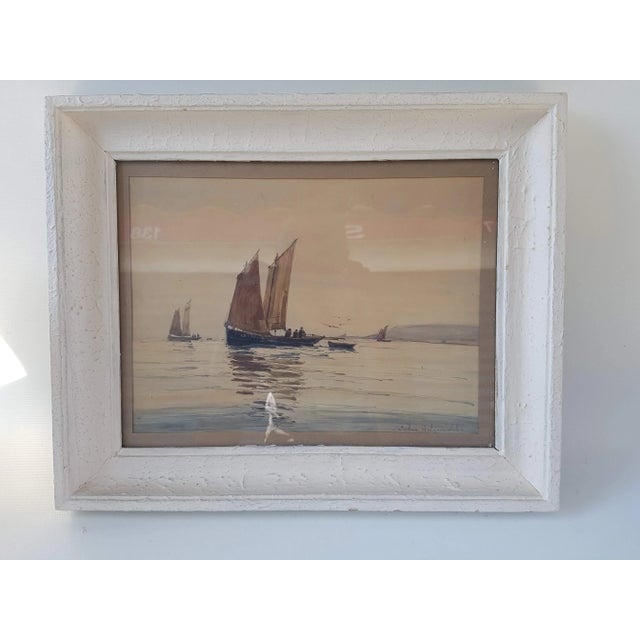 Watercolor by Julien Helgouach, 1910 For Sale - Image 5 of 5