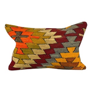 16 x 24 Kilim Pillow Turkish Cushion Orchard Oasis Pillow Cushion Cover For Sale