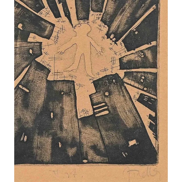 New Yorks Skyscrapers, Original Etching, Mid 20th-Century For Sale - Image 3 of 4