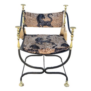 Vintage Savonarola Chair, Newly Restored For Sale