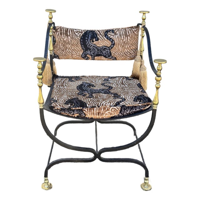 Vintage Savonarola Chair, Newly Restored For Sale