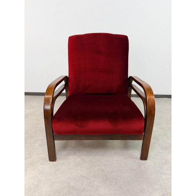 1960s Mid-Century Art Deco Style Bentwood Lounge Chairs from Thonet Debrecen, 1960s, Set of 2 For Sale - Image 5 of 9