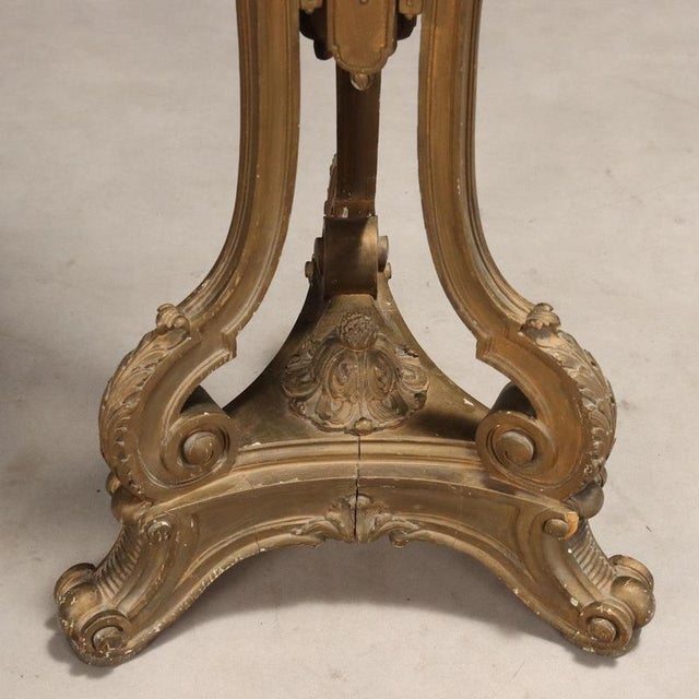 Large Tripod Plant Stand in Carved and Gilded Wood For Sale - Image 10 of 13