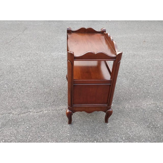 French Provincial Mid 20th Century Vintage French Provincial Cherrywood Side Table For Sale - Image 3 of 11