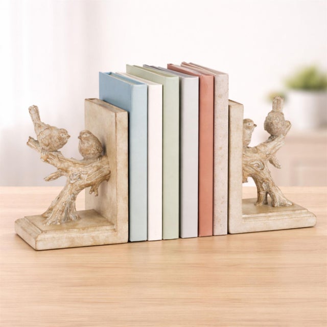 Farmhouse Bird on Branch Bookends (Set of 2) For Sale - Image 3 of 5