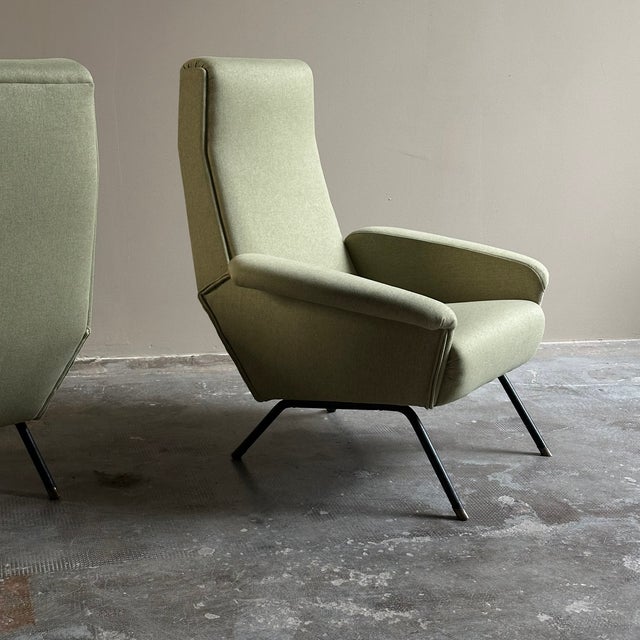 Mid-Century Modern Vintage Italian Lounge Chairs, 1950s, Set of 2 For Sale - Image 3 of 5