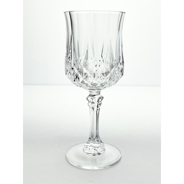 Cristal d' Arques 1990s Cristal D’Arques “Longchamp” Crystal Water Glasses - Set of 11 For Sale - Image 4 of 5