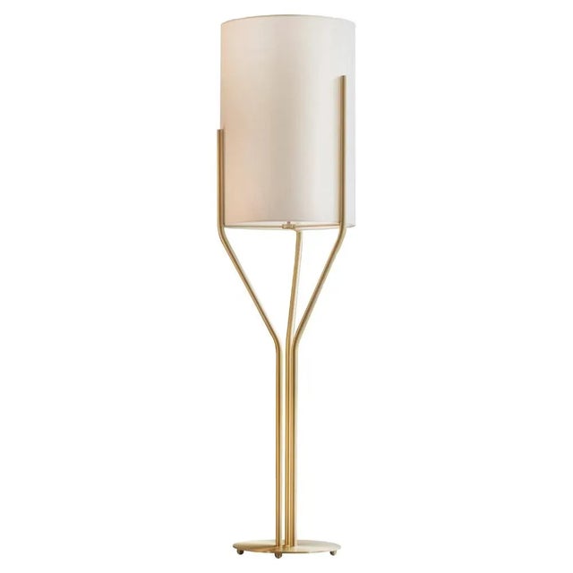 Metal Arborescence L Satin Brass Floor Lamp by Hervé Langlais For Sale - Image 7 of 7