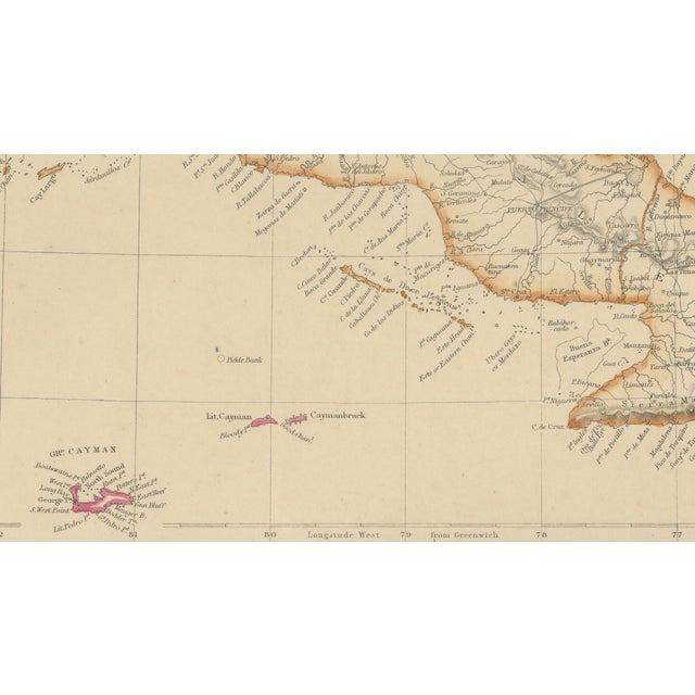 Antique Map of Cuba, Hispaniola, Puerto Rico and the Leeward Islands, 1860 For Sale - Image 4 of 11