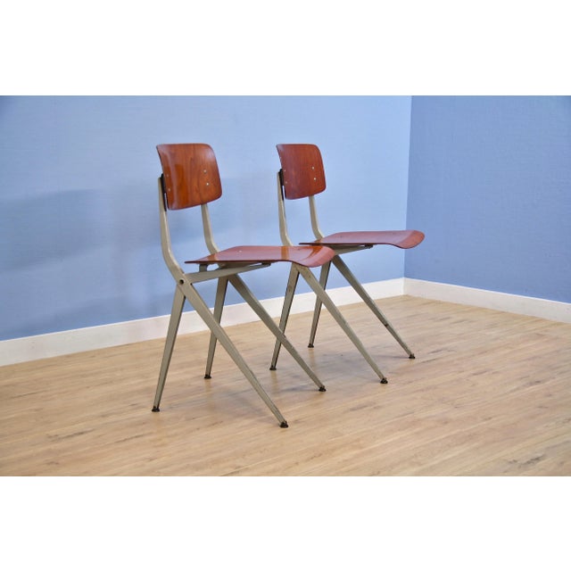 Mid-Century Modern Set of Dutch Teak Plywood Dining Chairs from Marko, 1960s For Sale - Image 3 of 7