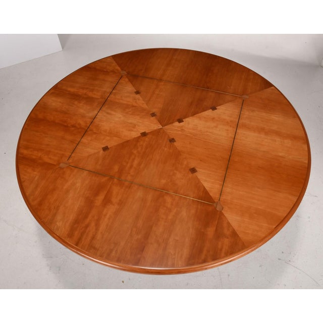 Mid-Century Modern Mid 20th Century Charles Gwathmey Inlaid Cherry Circular Dining Table For Sale - Image 3 of 4