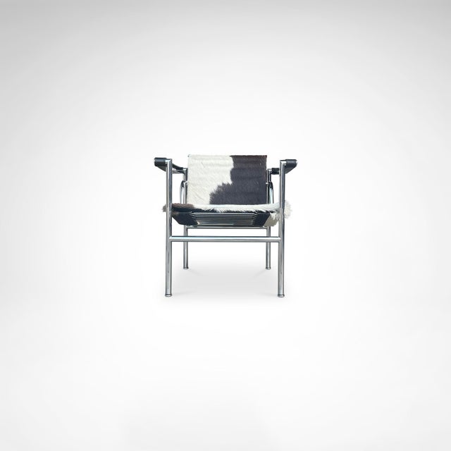 LC1 ponyskin armchair by Le Corbusier et al for Cassina 1980s Iconic design from the bauhaus period, issued by Cassina....