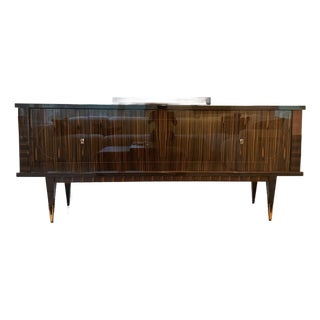 1940s French Art Deco Macassar Ebony Sideboard For Sale