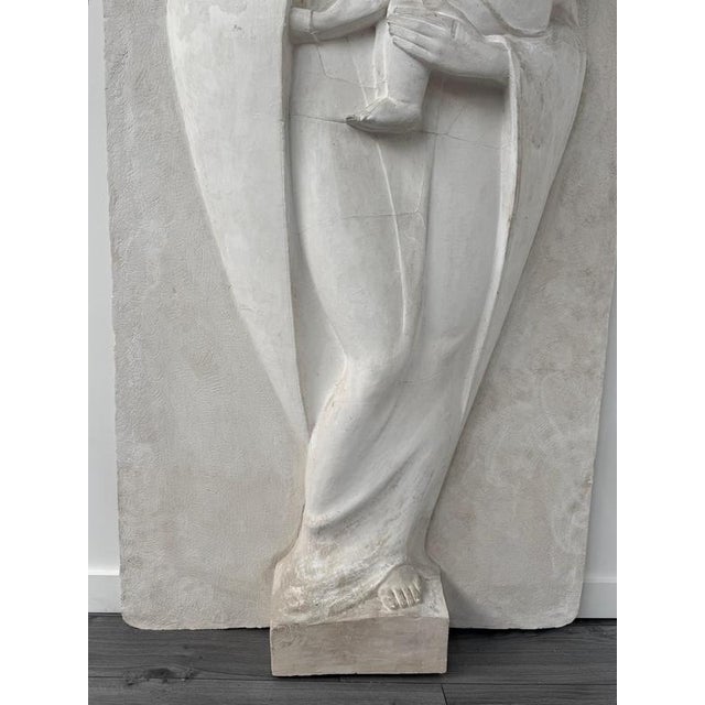 Large Plaster Motherhood Relief attributed to Domenico De Lisi, 1920s For Sale - Image 6 of 11