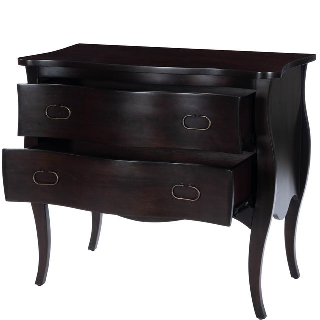 Rochelle 2 Drawer Chest, Dark Brown For Sale - Image 11 of 12