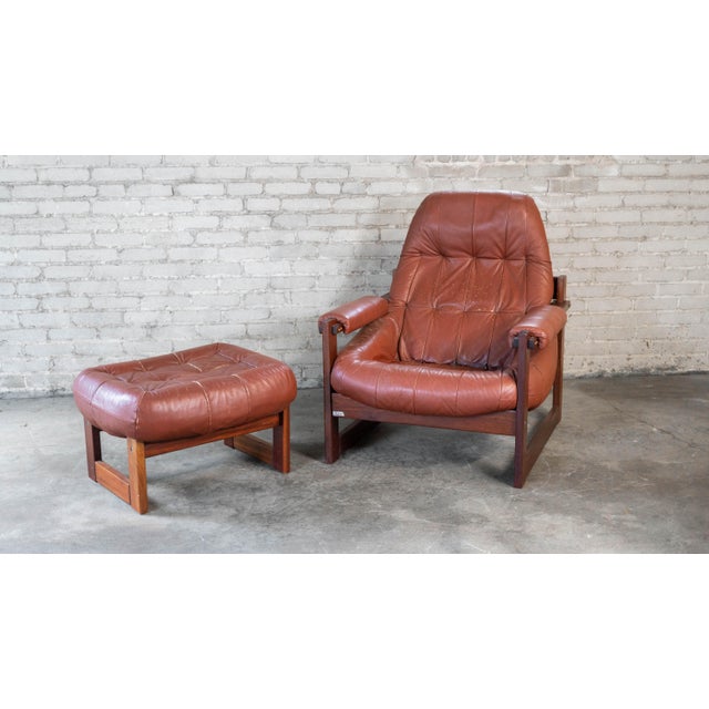 Brown Vintage Percival Lafer Mp-163 Earth Chair & Ottoman For Sale - Image 8 of 18