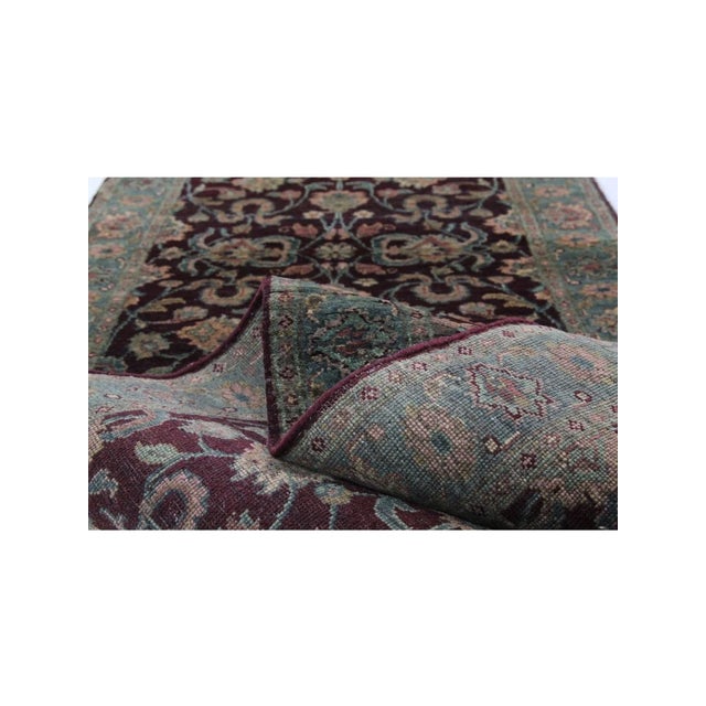 Indian 1990s Handwoven Indian Agra Runner Rug 3x12 For Sale - Image 3 of 7
