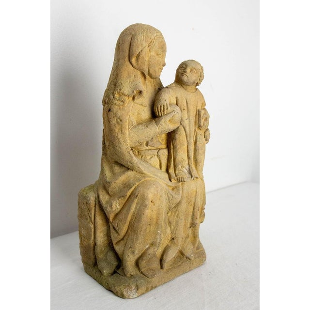 French Statuette of Virgin and Child, Early 20th Century For Sale - Image 4 of 9