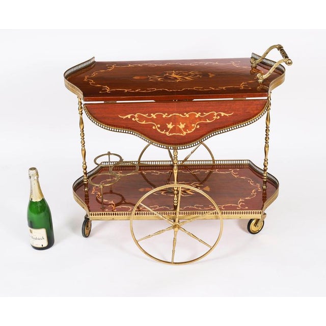 Vintage Italian Sorento Marquetry Drinks Trolley, 1960 For Sale - Image 18 of 18