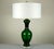 Vibrant GREEN vintage Murano lamps with a visual surprise. Though smooth to the touch, these lamps look multifaceted,...