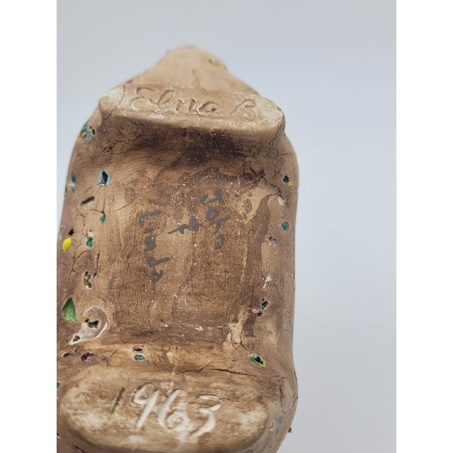 Mid-Century 1963 Studio Pottery Piggy Bank – Signed Elna B. For Sale In Mobile - Image 6 of 12
