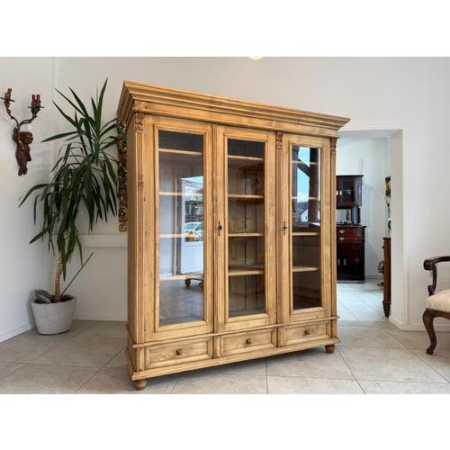 Rustic Display Cabinet in Natural Wood For Sale - Image 10 of 18