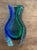 Blue Vintage Murano Sommerso Art Glass Vase 9.5" 6.8lb Blue Green Faceted For Sale - Image 8 of 8