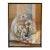 Original Oriental Style Floral Painting With Gold Leaf, Dated 1981 Signed For Sale