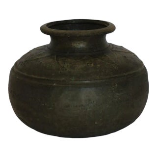 Antique Brass Water Pot From India For Sale