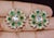 Late 20th Century Pair of Estate Natural 6.40cts Diamond & Emerald Solid 18k Gold Floral Earrings For Sale - Image 9 of 13