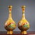 Late 19th Century Late 19th Century Pair of Yellow Cloisonné Enamel Dragon and Phoenix Vases For Sale - Image 5 of 9