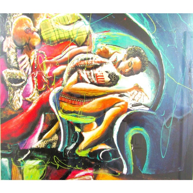 Marcus Glenn Three Harmonizing With One 2001 Lithograph Ea 133/150 Matted Framed For Sale - Image 4 of 7