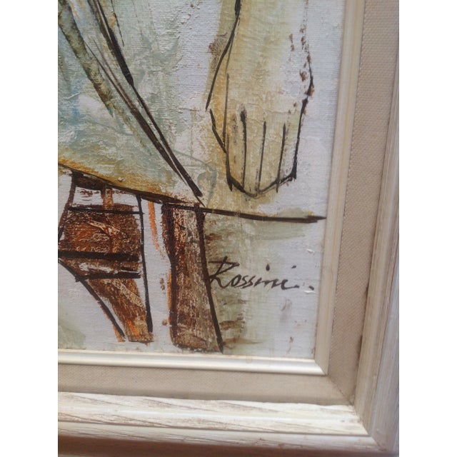 Mid 20th Century Mid Century Modern Painting by Rossini For Sale - Image 5 of 6