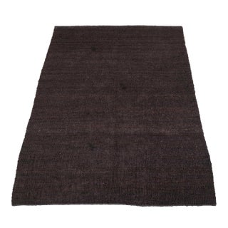 Brown Solid Handwoven Premium Natural Jute Yarn Flatweave Rug 8x10 Ft. For Sale