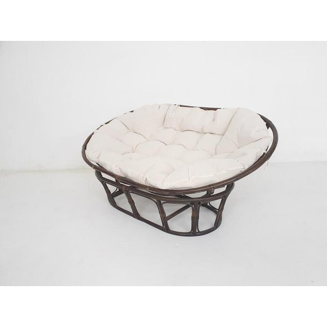 Manou Two-Seater Sofa with Linnen Cushion, the Netherlands, 1970s For Sale - Image 3 of 14