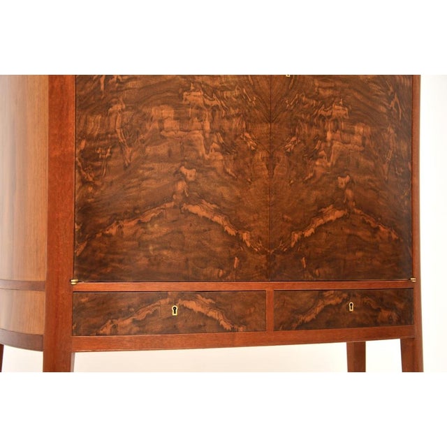 Vintage Swedish Walnut Drinks Cabinet by Johan Byström, 1958 For Sale - Image 10 of 13
