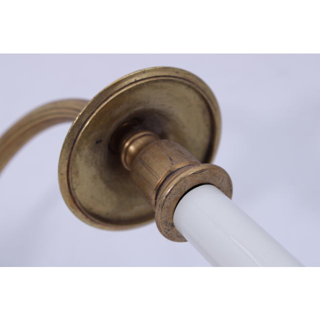 Brass 1950s Pair of French Style Brass Electric Sconces For Sale - Image 8 of 11