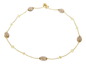 Di Modolo Smoky Quartz 18k Yellow Gold Beaded Necklace
